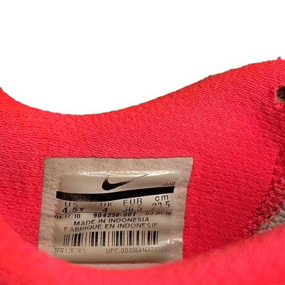 Nike Free Run 2017 Youth Girls' Wolf Grey Pink Running Shoes - Picture 6 of 8